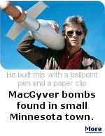 According to the local paper, none of the bombs found would actually work, but the prospects of solving a crime bigger than speeding is giving local law enforcement in my hometown of Princeton, Minnesota some serious wood.